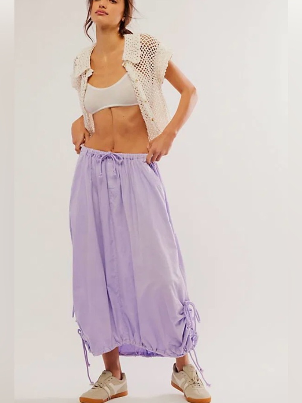 Free People Willow Poplin Maxi Skirt NWT